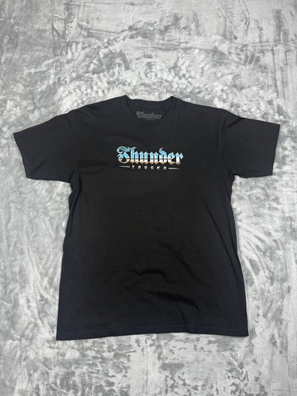 Thunder Trucks Shirt Men's Large Black Logo Graphic Tee Skateboard Streetwear
